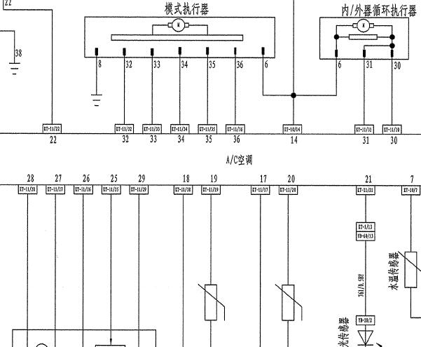 2010年吉利远景空调电路图