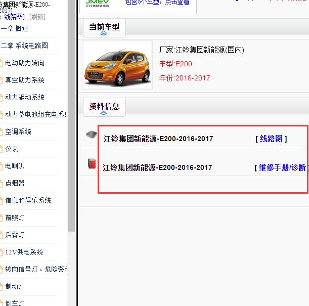 2016-2017年江铃新能源 E200全车资料