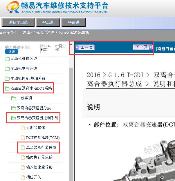 2016年现代途胜  双离合执行器维修手册