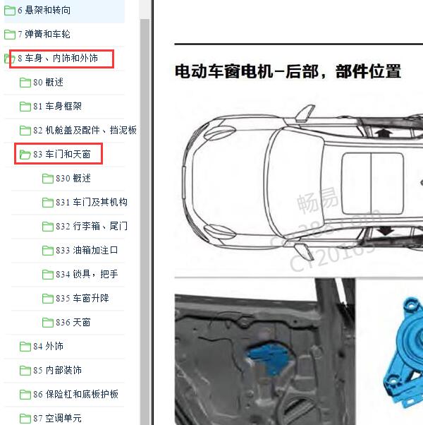 2018年领克03车窗升降电机位置