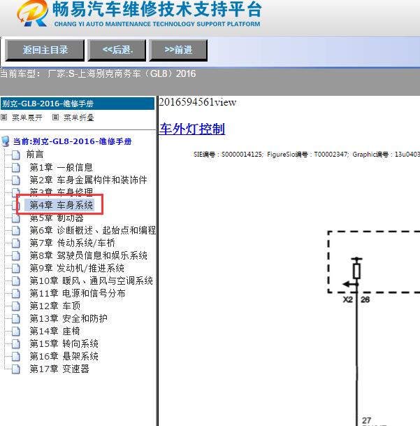 2016年上海别克-商务车（GL8）刹车踏板传感器电路图