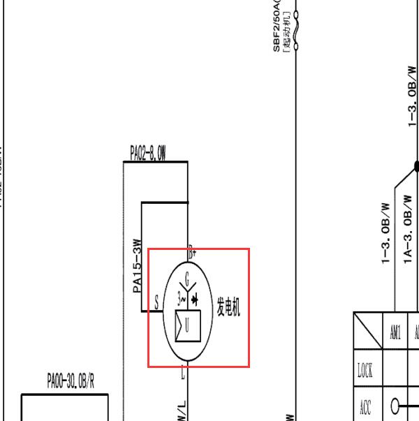 2018年庆铃达咖  发电机电路图