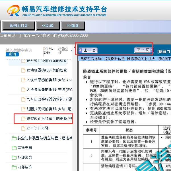 2006年马自达M6  防盗匹配资料