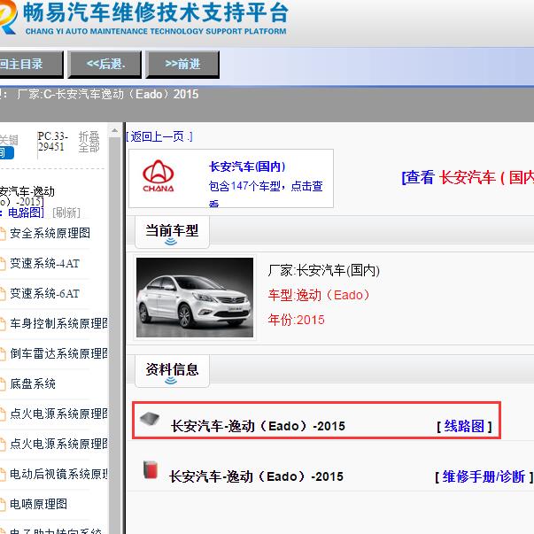 2015年长安逸动（Eado）全车电路图
