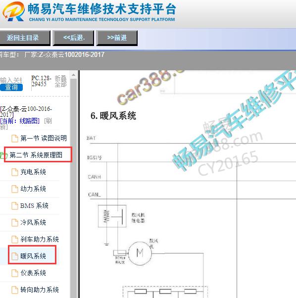 2016-2017年众泰云100空调电路图