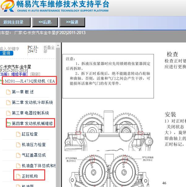 2011-2013年长安金牛星(F202)发动机正时