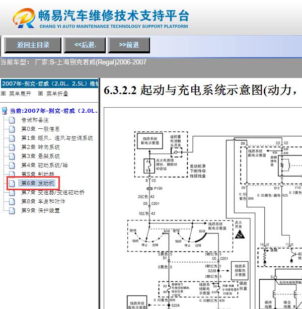 2006年别克君威  启动电路图