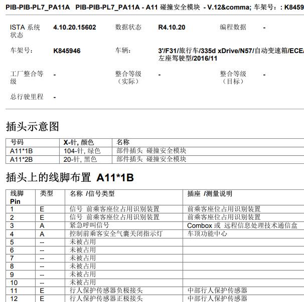 2018年宝马530Li气囊针脚.