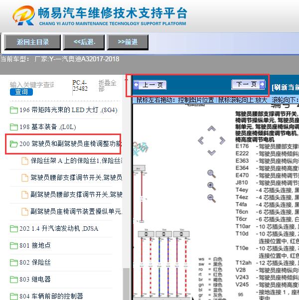 2017年奥迪 A3   驾驶员座椅电路图