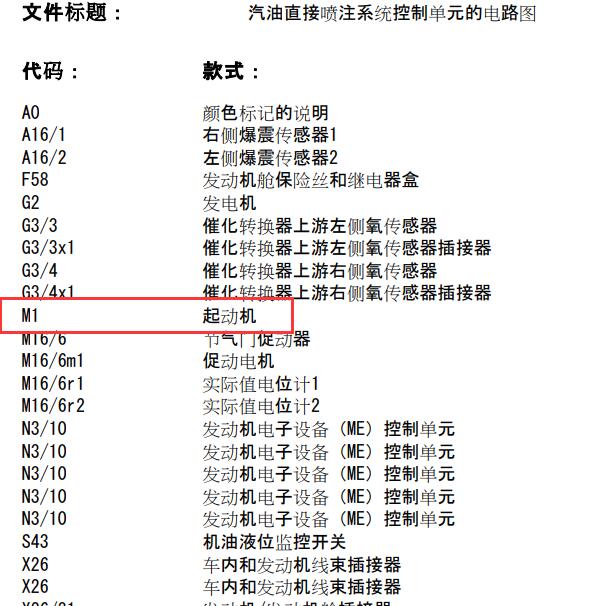 奔驰R320 起动机电路图