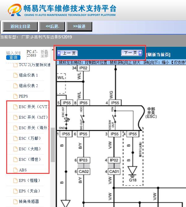 2018年远景S1  ABS电路图