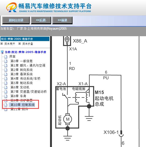 2005年别克荣御  启动电路图