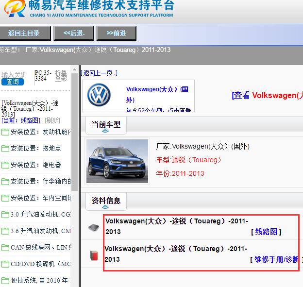 2011年大众途锐电路图与维修手册