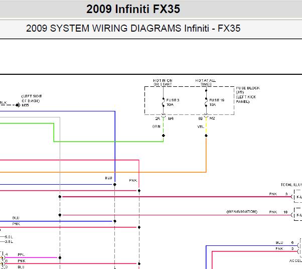 2009年英菲尼迪FX35网络通讯电路图