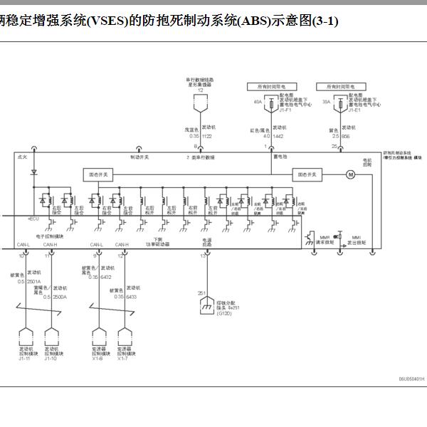 2012年别克GL8 ABS电路图