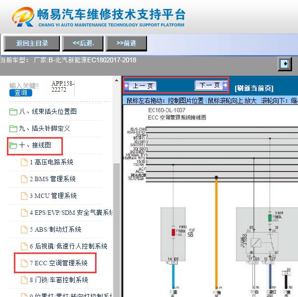 2017-2018年北汽新能源EC180空调系统电路图