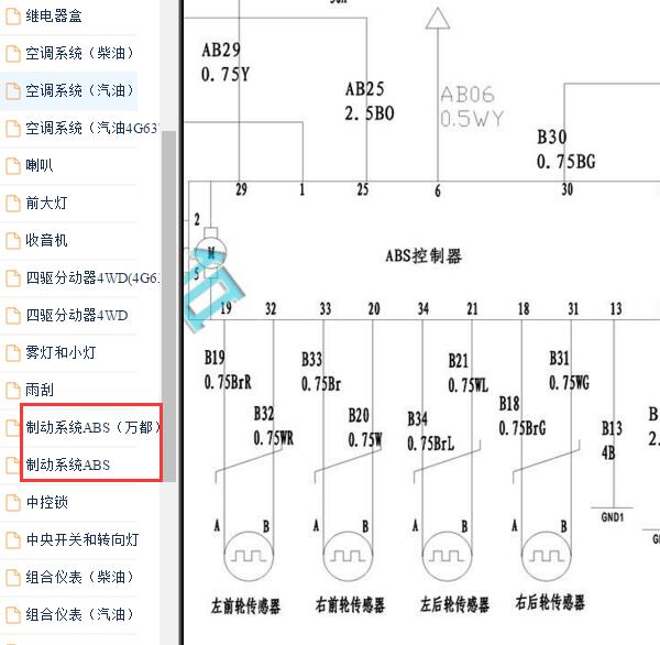 2015年江铃陆风X8 ABS电路图