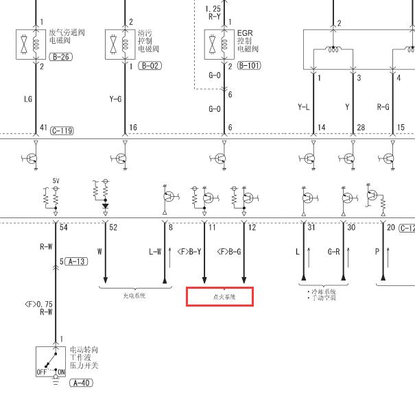 2006年奇瑞瑞虎发动机点火系统电路图