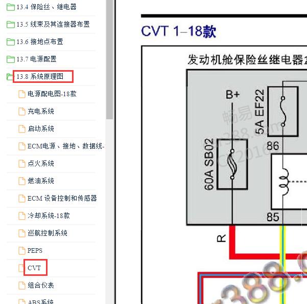 2018年吉利远景SUV变速箱电路图