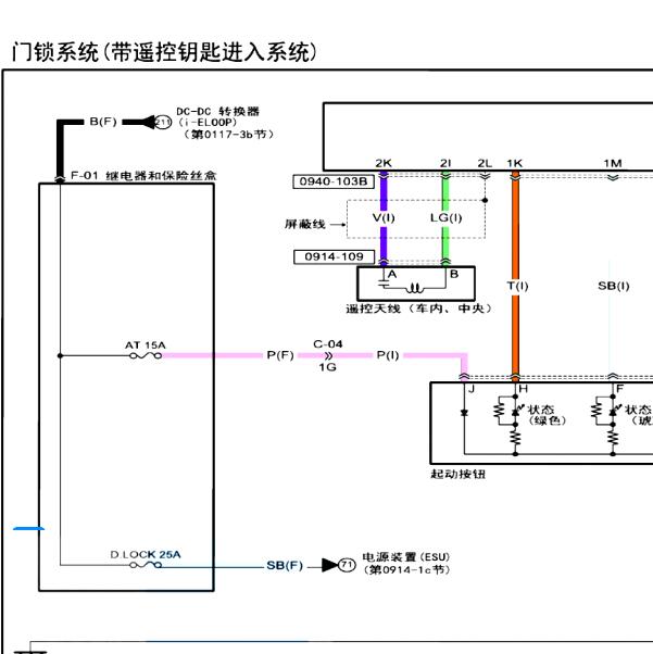 2017年马自达CX-3  中控门锁电路图