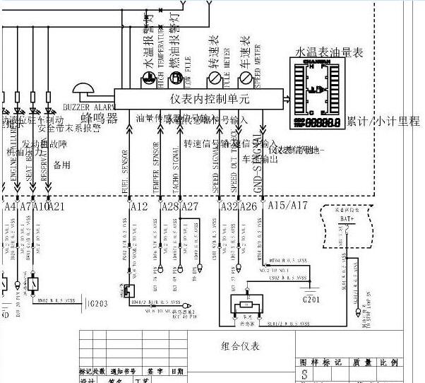 2013年长安星光4500仪表电路图