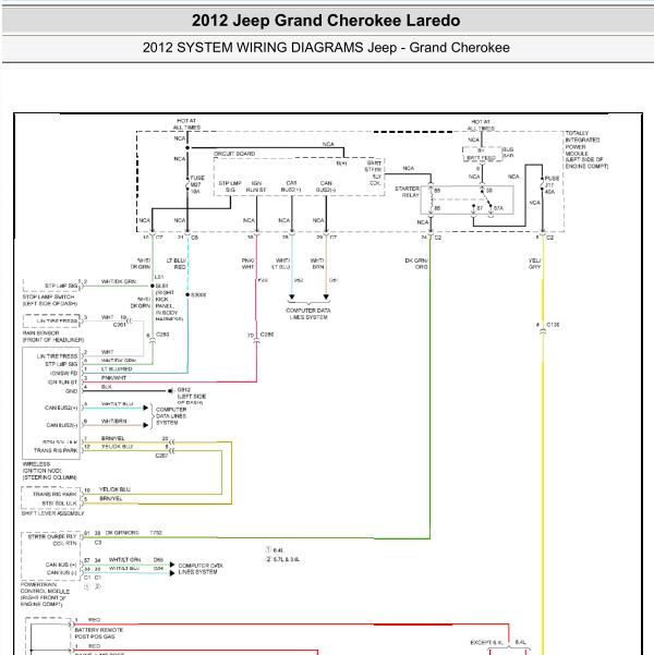 2012年克莱斯勒大切诺基启动电路图