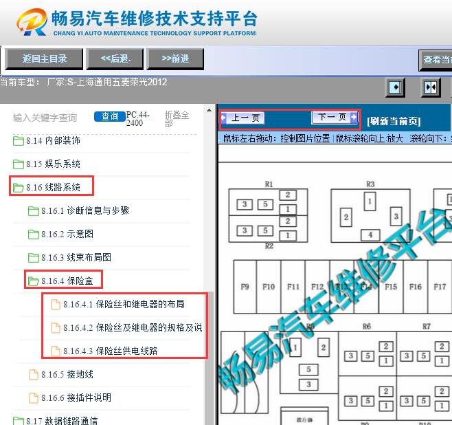 2012年五菱荣光保险丝盒资料