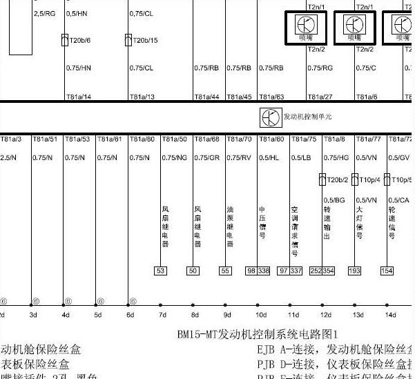 2013年中华H230发动机电路图