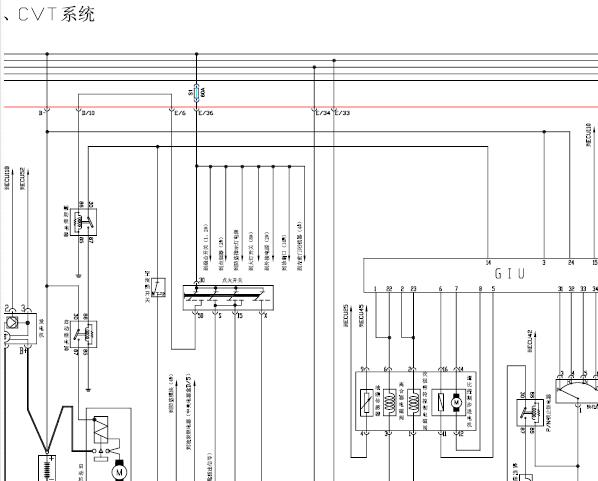 奇瑞VT1变速箱电路图