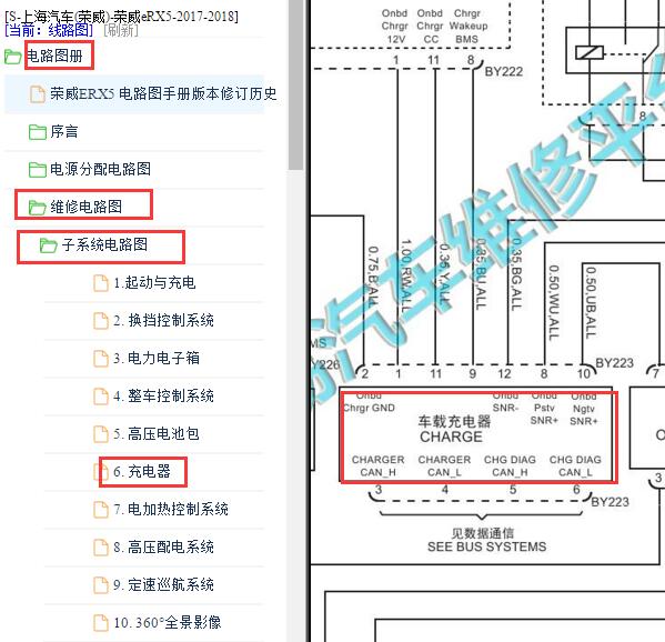 2017年荣威 ERX5车载充电电机电路图