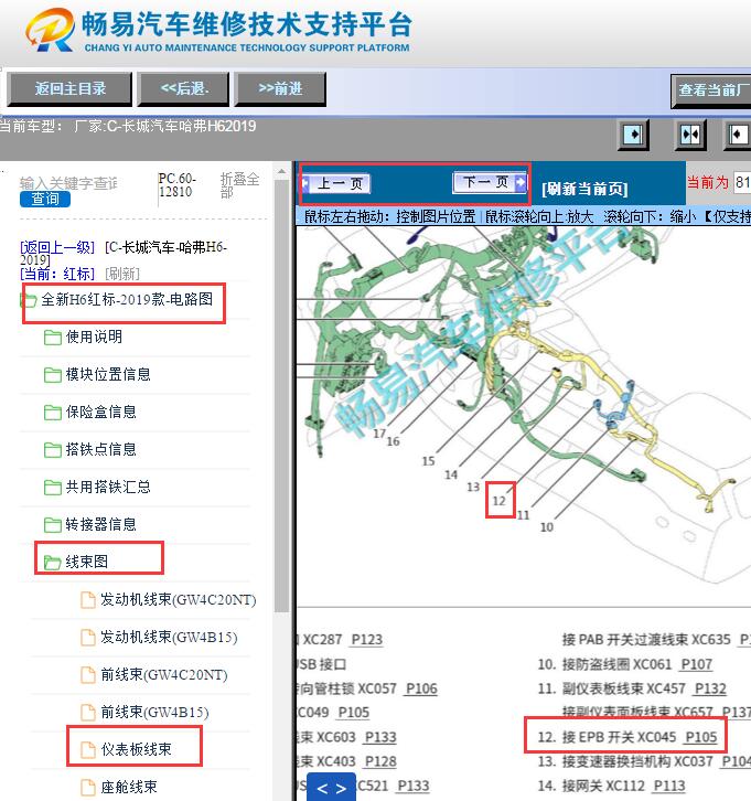 2019年长城哈弗H6电子手刹部件位置