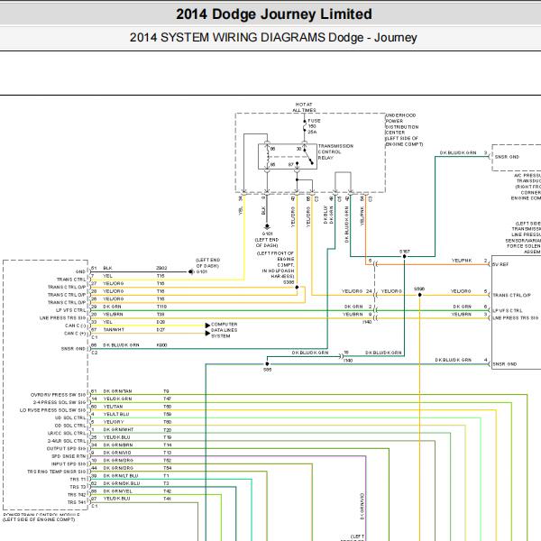 2014年克莱斯勒酷威  变速箱油温传感器电路图