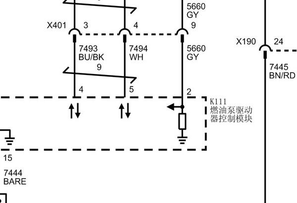 16年别克威朗油泵模块电路图