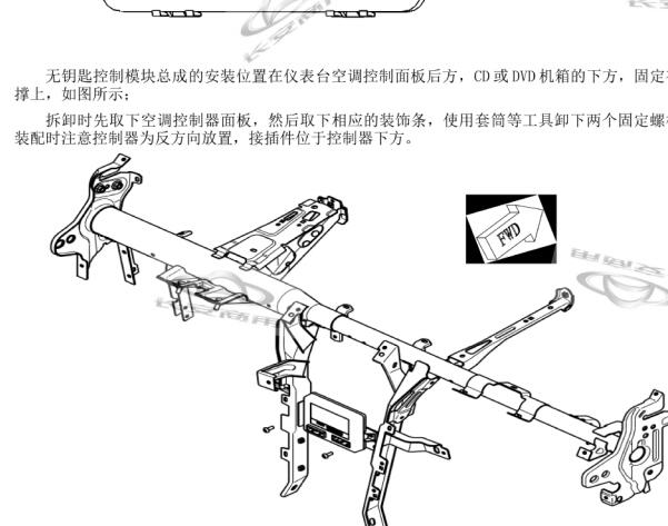 2018年长安科赛智能钥匙部件位置和针脚说明原理图资料