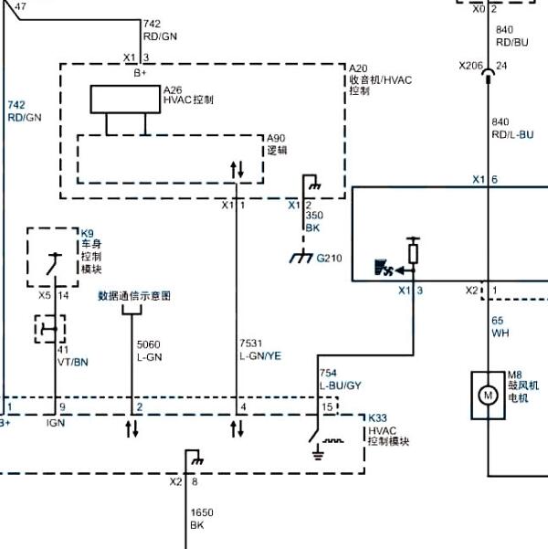 2014年雪弗兰赛欧(Springo_EV)  空调电路图
