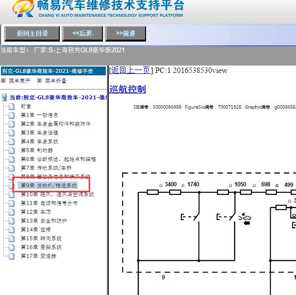 2021年上海别克-GL8豪华版巡航电路图