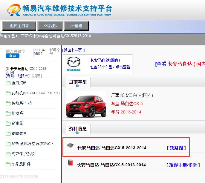 2014年长安马自达CX-5   电路图