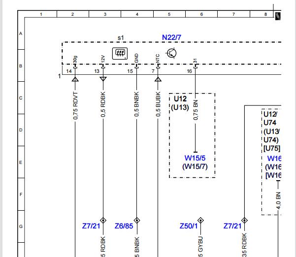 2011年奔驰GLK350空调电路图和保险丝位置