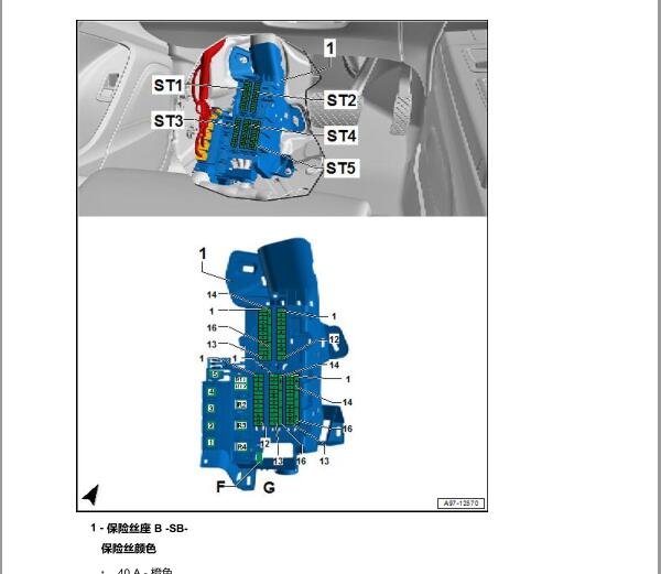 2018年奥迪Q7保险丝盒资料