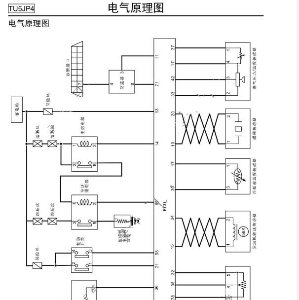 日产帅客TU5JP4发动机电路图