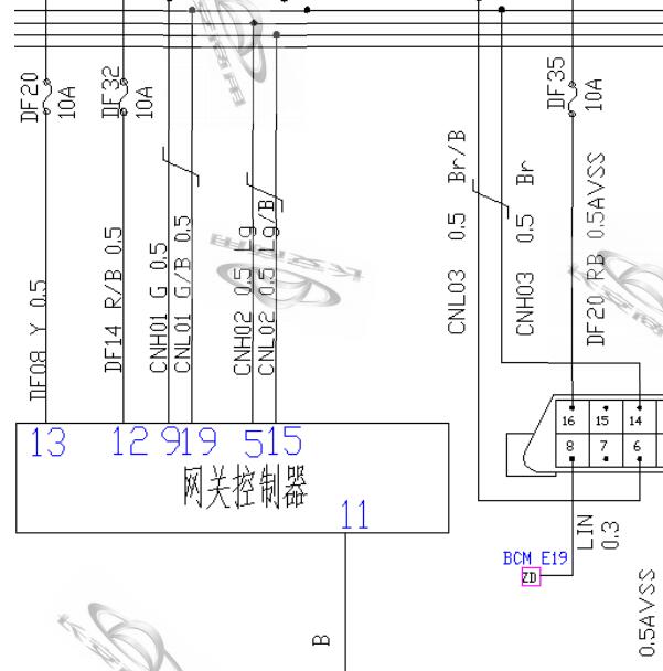 2017年长安欧尚A800  网络电路图