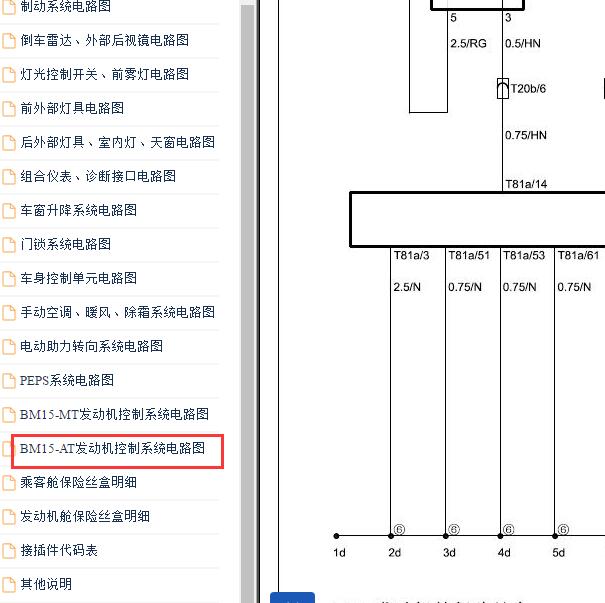 2013-2014年华晨H330 BM15发动机电路图