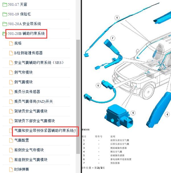2009年路虎揽胜安全气囊传感器位置