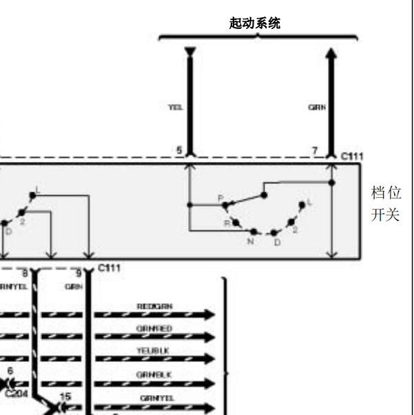 起亚嘉华  变速箱电路图