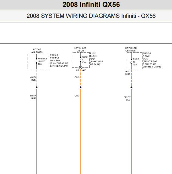2008年英菲尼迪QX56  车窗和门锁电路图