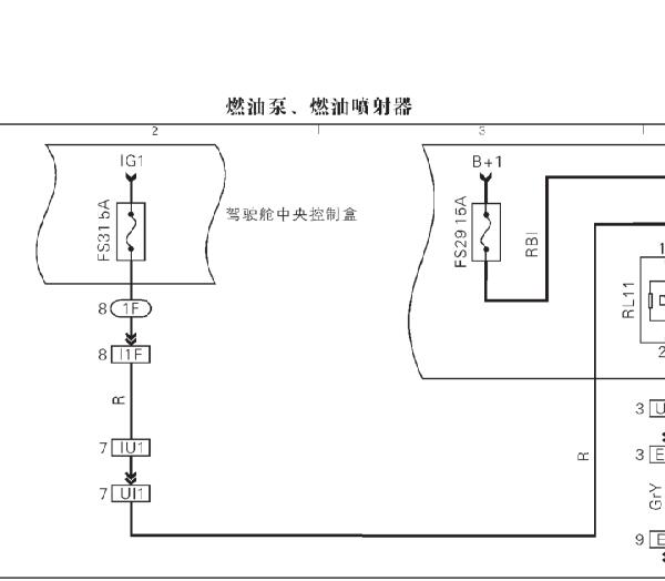 2013年重庆力帆620燃油泵电路图