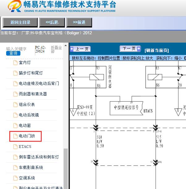 2012年华泰汽车-宝利格（Boliger）中控系统电路图