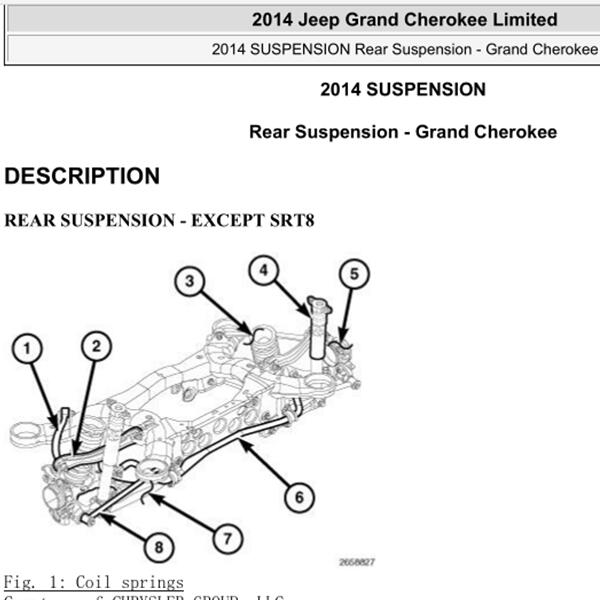 2014年JEEP大切诺基  悬挂维修手册