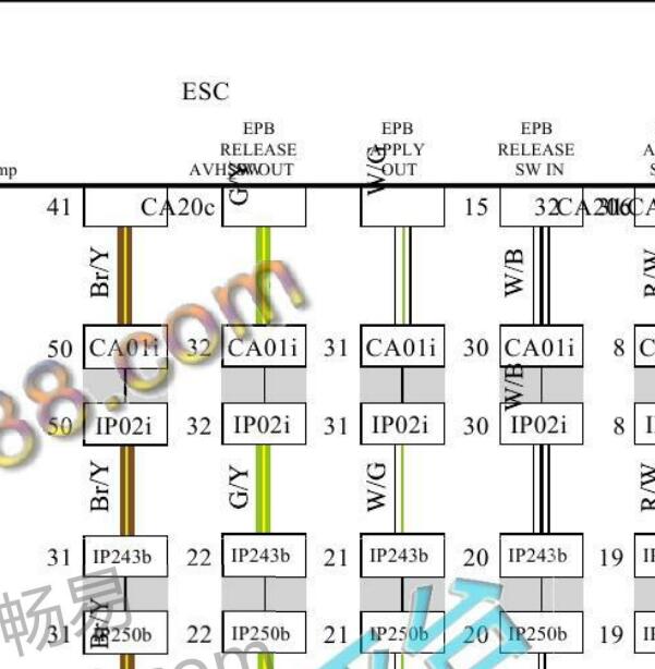 2020年吉利博越PRO  驻车制动电路图