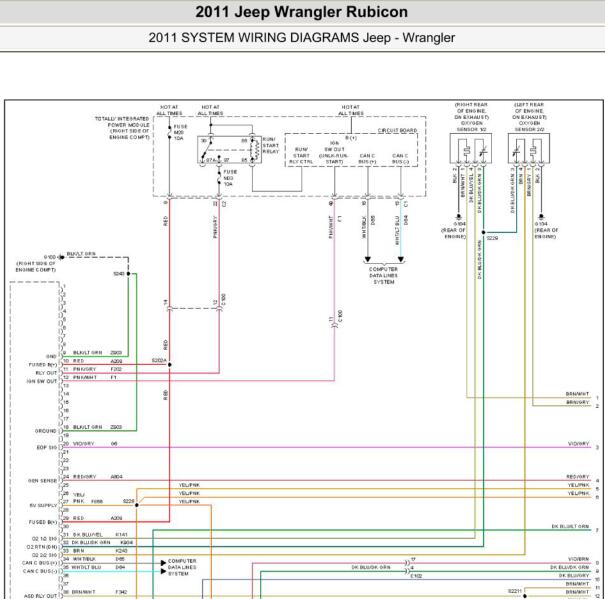 2011年吉普牧马人发动机燃油泵电路图